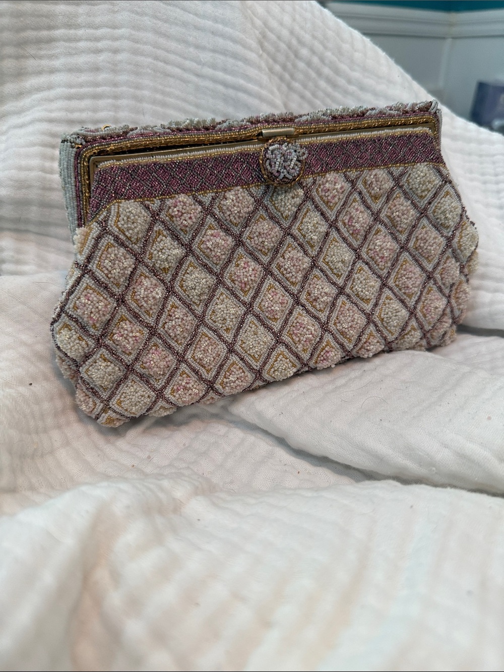 Vintage Josef hand beaded clutch